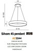 Závěsné LED svítidlo Silvam 45 pendant AZ3344 dřevěné AZzardo