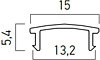 Matný difuzor PRF150PX01 k profilu PRF150/200 2m