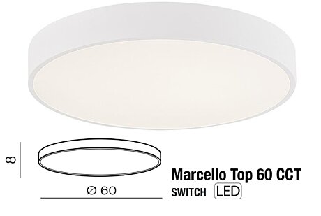 Stmívatelné svítidlo AZ5081 MARCELLO Top 60CCT Switch 3000/4000/6500K