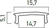 Matný difuzor PRF160PX01 k profilu PRF160/200 2m