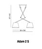 Závěsné svítidlo Adam 2 S Ø 36cm AZ1842+AZ2604+AZ2604 Azzardo