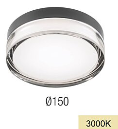 Koupelnové světlo 01-3733 černé 3000K Redo group pr.15cm IP44