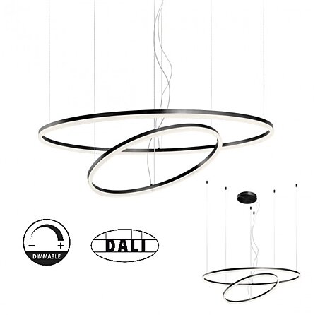 Stmívatelné závěsné LED svítidlo Orbit 01-1953-DALI 3000K Ø 100cm, Redo Group