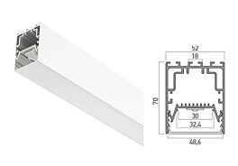 Bílé liniové LED svítidlo 114cm Xrope RP50WW30 MWH 3000K