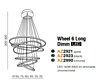 Závěsné LED svítidlo AZ2990 chrome WHEEL 6 Long Azzardo stmívatelné