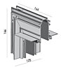 Rohová spojka s vnitřním úhlem 90° MTMR01IAC pro lišty z řady XTRIM M RECESSED