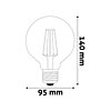 Stmívatelná 7W LED žárovka AV_ABLFG95WW-7W-DAC E27 2500K