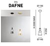 Závěsné svítidlo DAFNE 3596-40-125 Fabas
