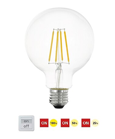Krokově stmívatelná LED žárovka E27 6W 11752 vintage Eglo