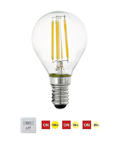 Krokově stmívatelná LED žárovka E14 4W 11754 vintage Eglo
