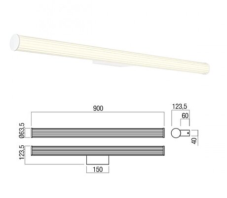 Koupelnové LED světlo Dizzy 01-3262 Redo group 90cm bílé