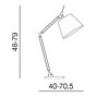 Stolní lampička Zyta S Table ALU Ø 33cm AZ2307+AZ2596 Azzardo