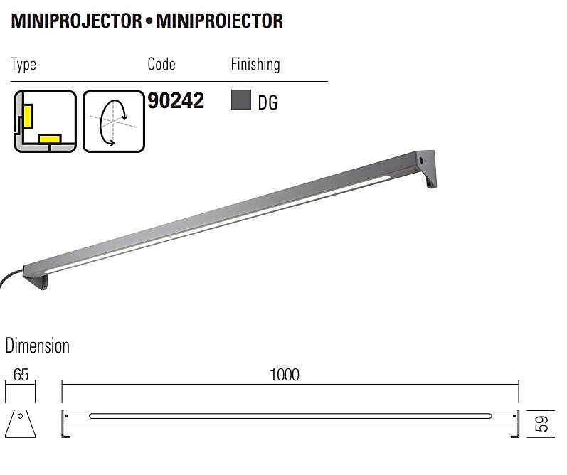 Nastavitelný LED miniprojektor Tack 90242 Redo Group 1m