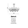 Závěsné svítidlo Azzardo Gloria 8 AZ0176