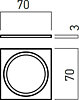 Hliníkový rám matně černý CUS1 BK pro svítidlo XCLUB, CU01