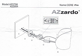 Montažní list Nástěnné LED svítidlo AZ2798 CERES Azzardo