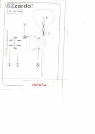 Montažní list Nástěnné svítidlo Azzardo Aga wall AZ1075 red/black