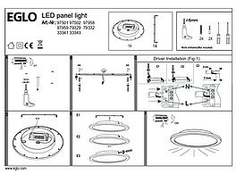 Montažní list Stropní LED svítidlo SARSINA 97502 Eglo