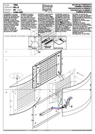 Montažní list Italské světlo Mille-SB LED 7854 Linea light