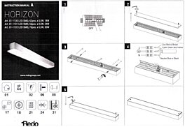 Montažní list Koupelnové LED svítidlo Horizon 01-1130 60cm Redo Group
