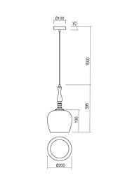 Montažní list Závěsné svítidlo Smarter 01-2740 TOLL  1X42W E27 AMBER