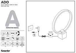 Montažní list Stmívatelná LED lampička 01-3059 12W 3000K Smarter